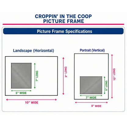 Croppin' in the Coop picture frame specifications