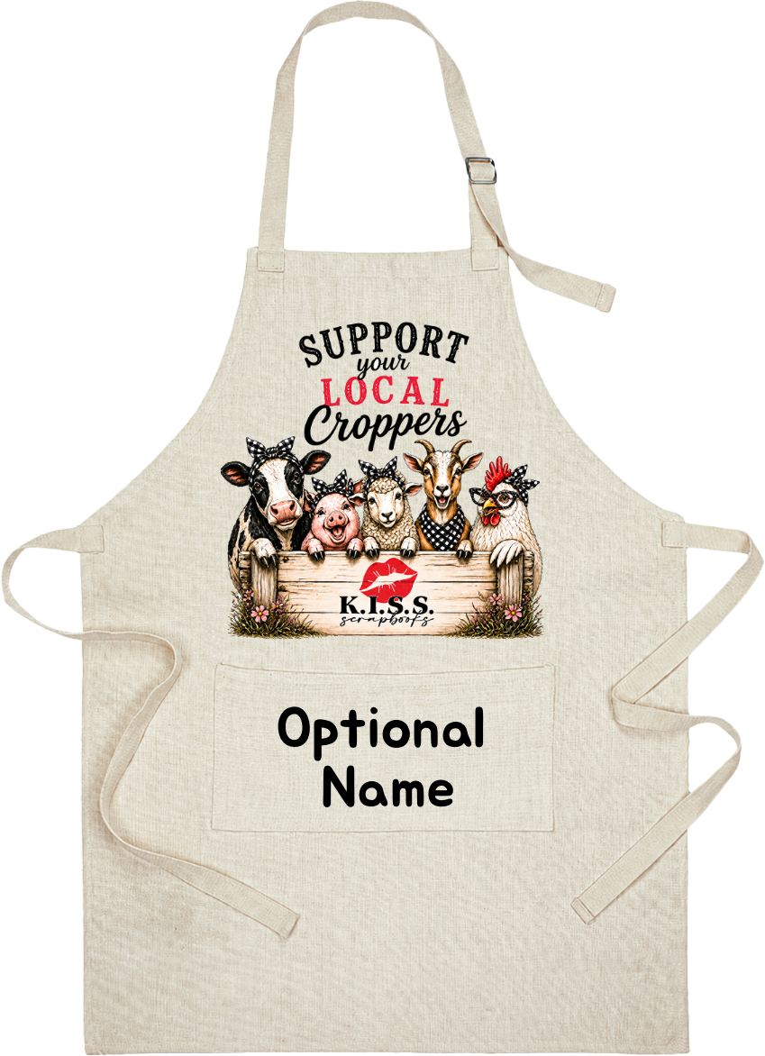 Apron with K.I.S.S. Logo and optional personalized pocket name