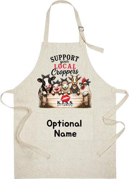 Apron with K.I.S.S. Logo and optional personalized pocket name