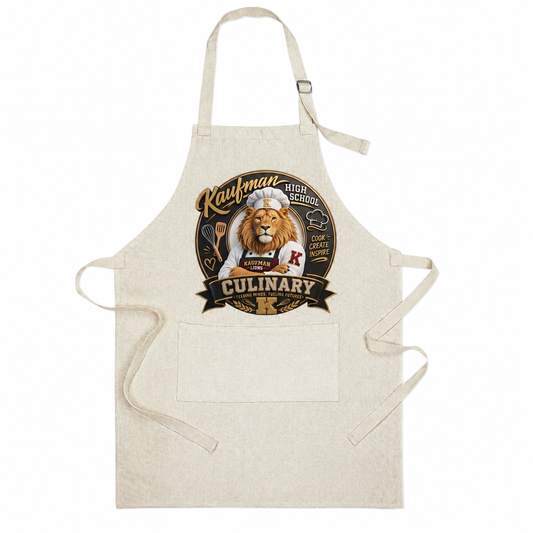 BBQ26 apron Kaufman culinary lion mockup
