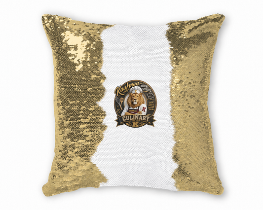 BBQ26 sequin-pillow Kaufman culinary lion mockup