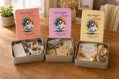 Croppin' in the Coop keepsake tin cases