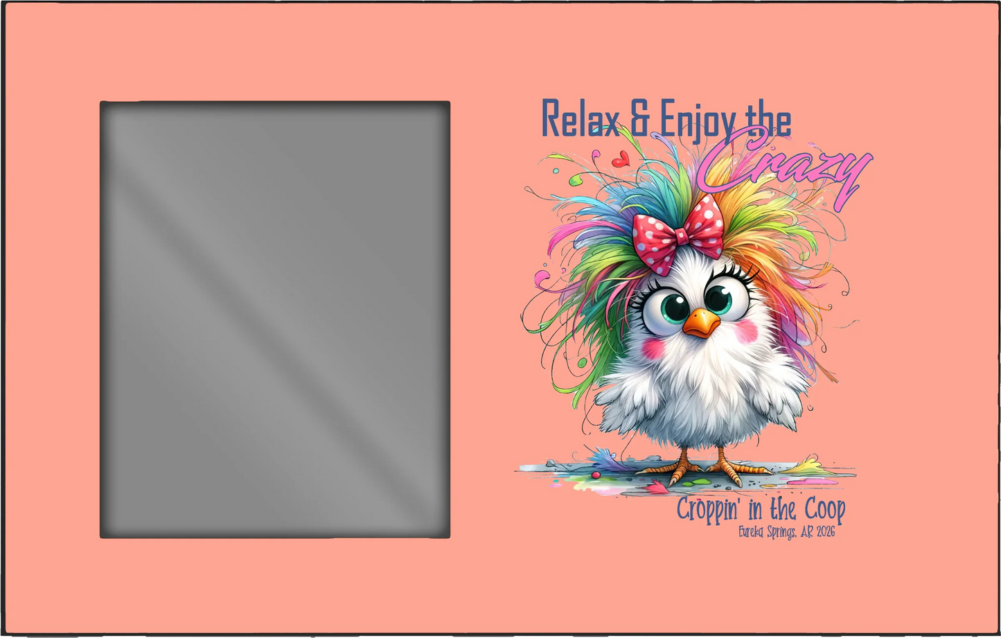Orange horizontal Croppin' in the Coop picture frame