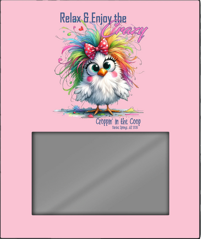 Pink vertical Croppin' in the Coop picture frame