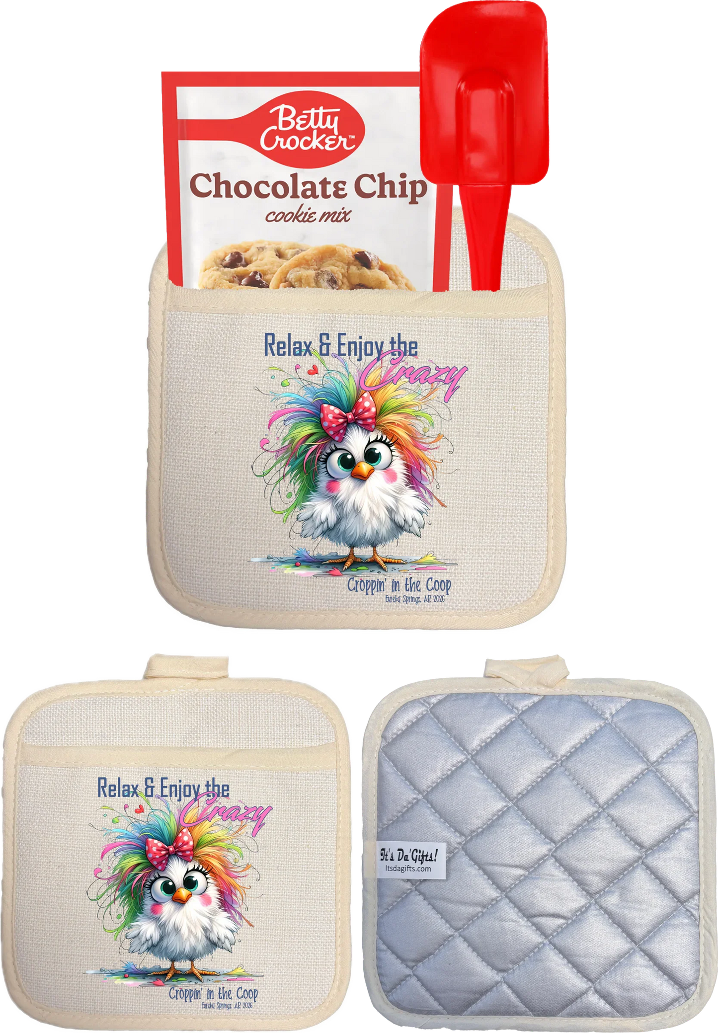 Croppin' in the Coop pot holder