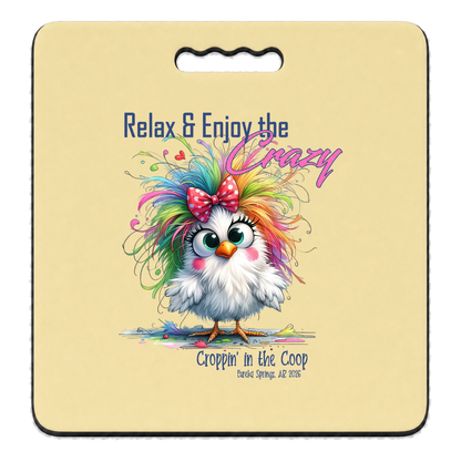Yellow Croppin' in the Coop seat cushion