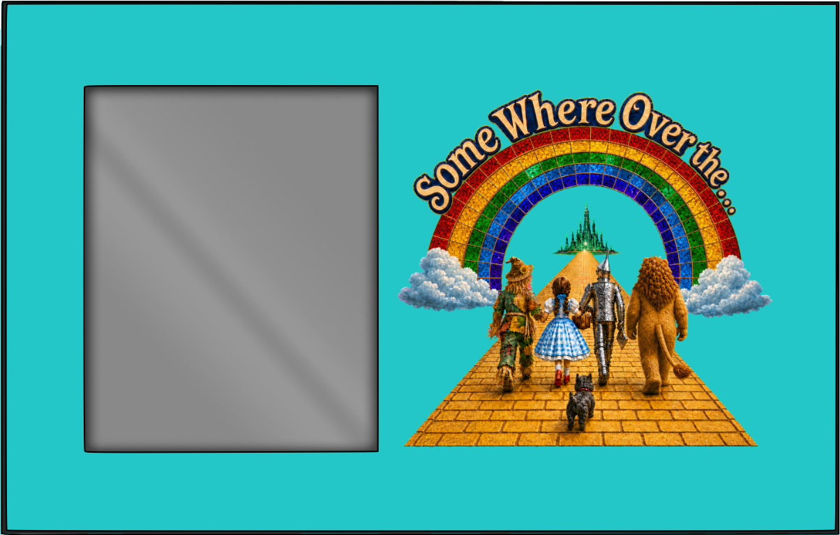 CSSA26 Picture Frame - Landscape - Bright Turquoise
