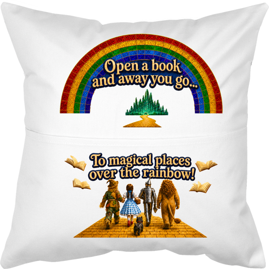 CSSA26 Pocket Pillow with Somewhere Over the Rainbow reading design