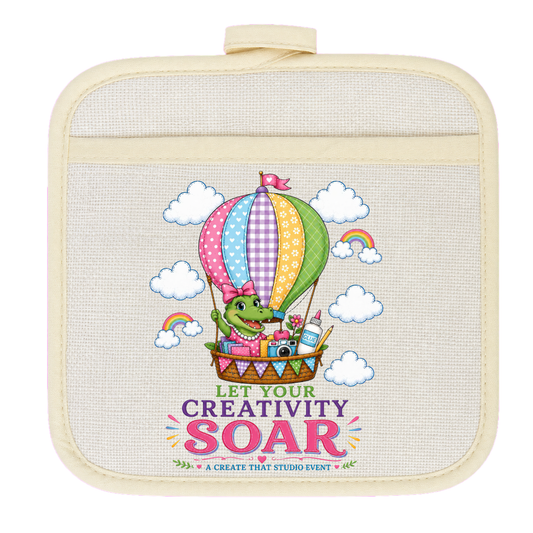 Let Your Creativity Soar pot holder mockup