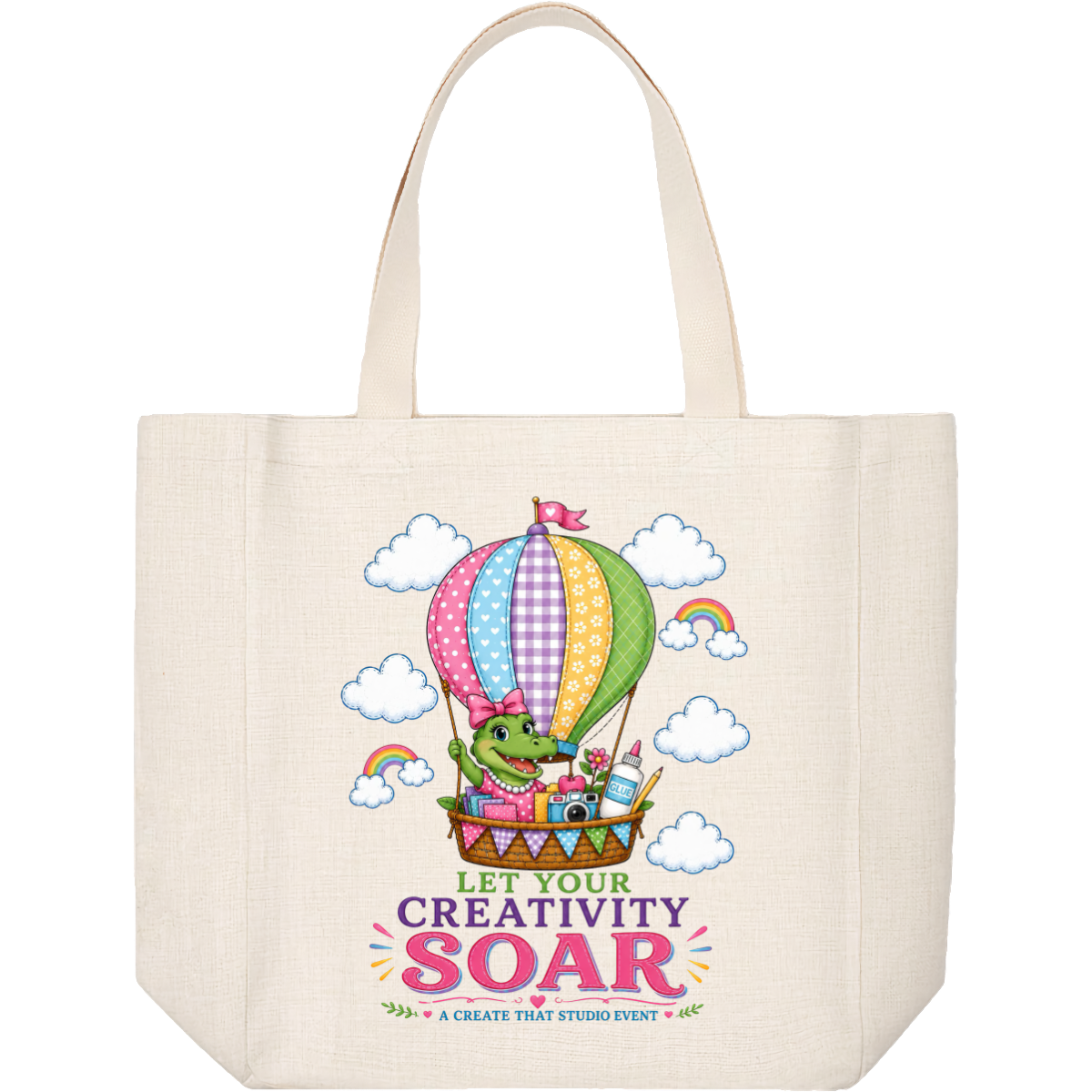 Let Your Creativity Soar tote bag mockup