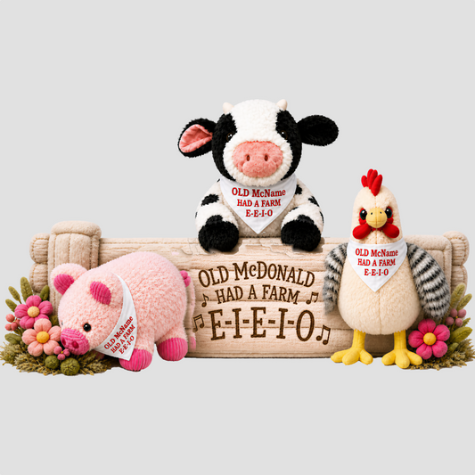 Old McDonald Had a Farm cow, pig, and chicken group