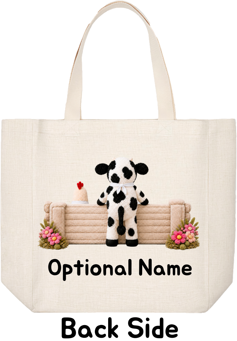 Old McDonald Had A Farm Tote Bag optional back-side design with optional name