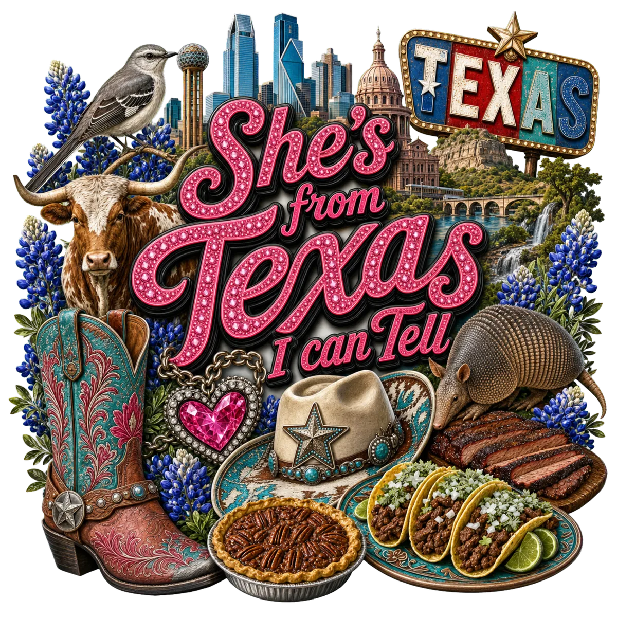 She is from Texas I can tell state design preview