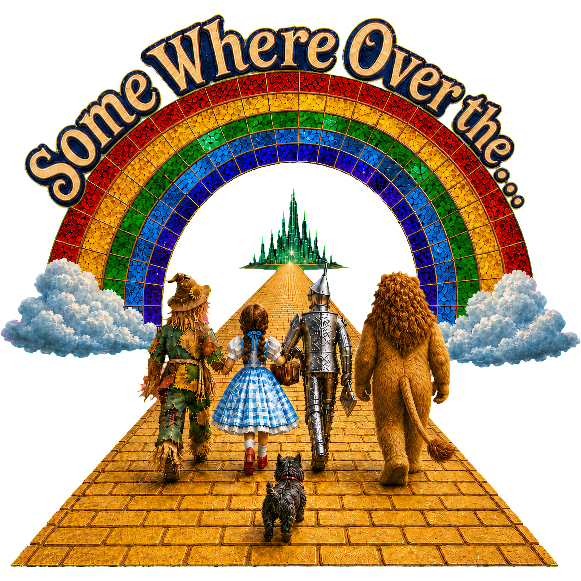 Somewhere Over the Rainbow DTF print artwork